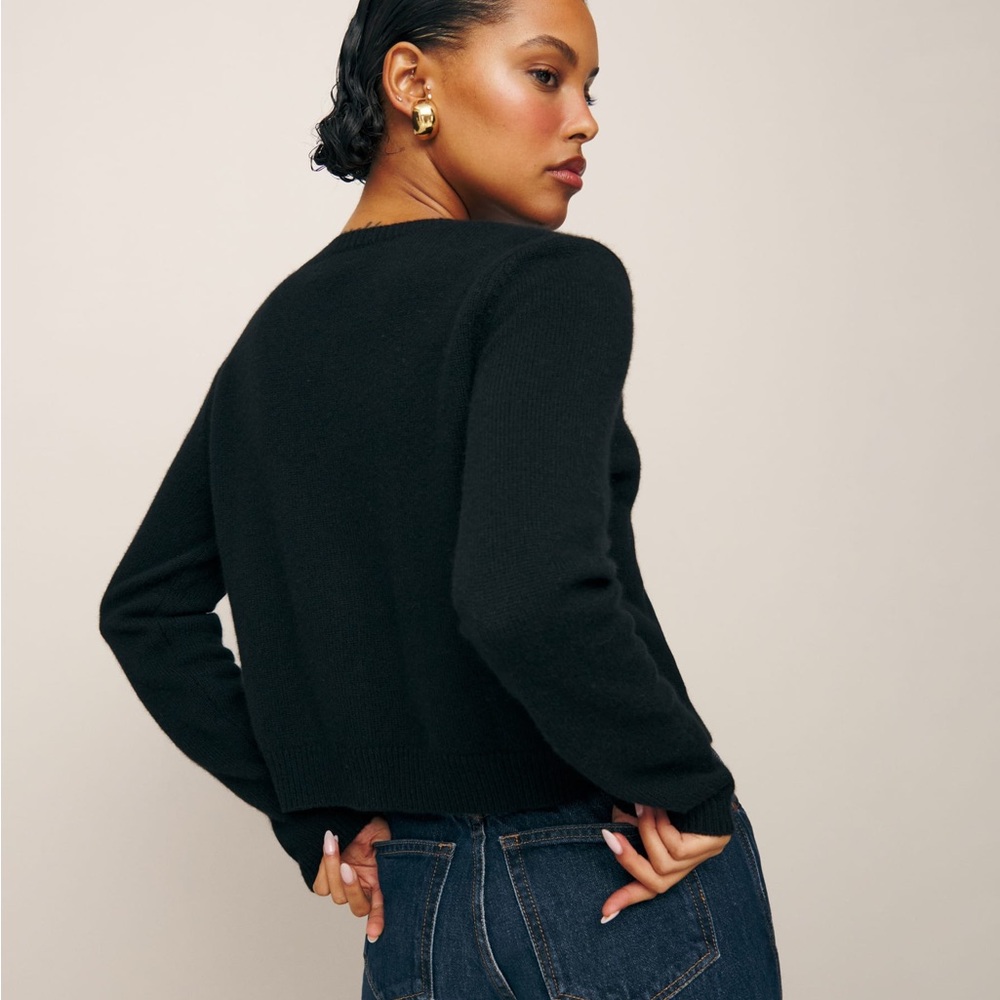 REFORMATION Clara Cashmere Crew Cardigan - Picture 3 of 4
